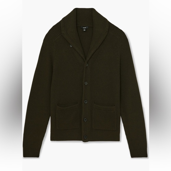 REISS-Cannon Ribbed Cardigan -Navy - Picture 3 of 11